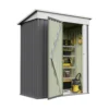 5x3_metal_shed_with_floor_frame_gray_main Patiowell 5x3 Metal Shed with Floor Frame, Gray