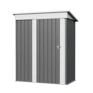 Patiowell 5x3 Metal Shed with Floor Frame, Gray
