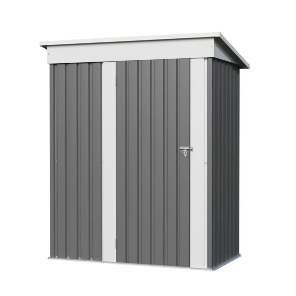 5x3_metal_shed_with_floor_frame_gray_main2 Patiowell 5x3 Metal Shed with Floor Frame, Gray