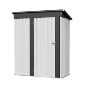 Patiowell 5x3 Metal Shed with Floor Frame, White