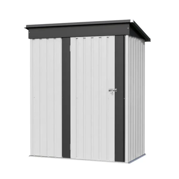 5x3_metal_shed_with_floor_frame_white_main2 Patiowell 5x3 Metal Shed with Floor Frame, White