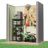 Patiowell 5x3 Metal Shed with Sloped Roof and Lockable Door (Gray)