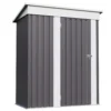 Patiowell 5x3 Metal Shed with Sloped Roof and Lockable Door (Gray)