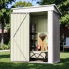 Patiowell 5x3 Metal Shed with Sloped Roof and Lockable Door (Gray)